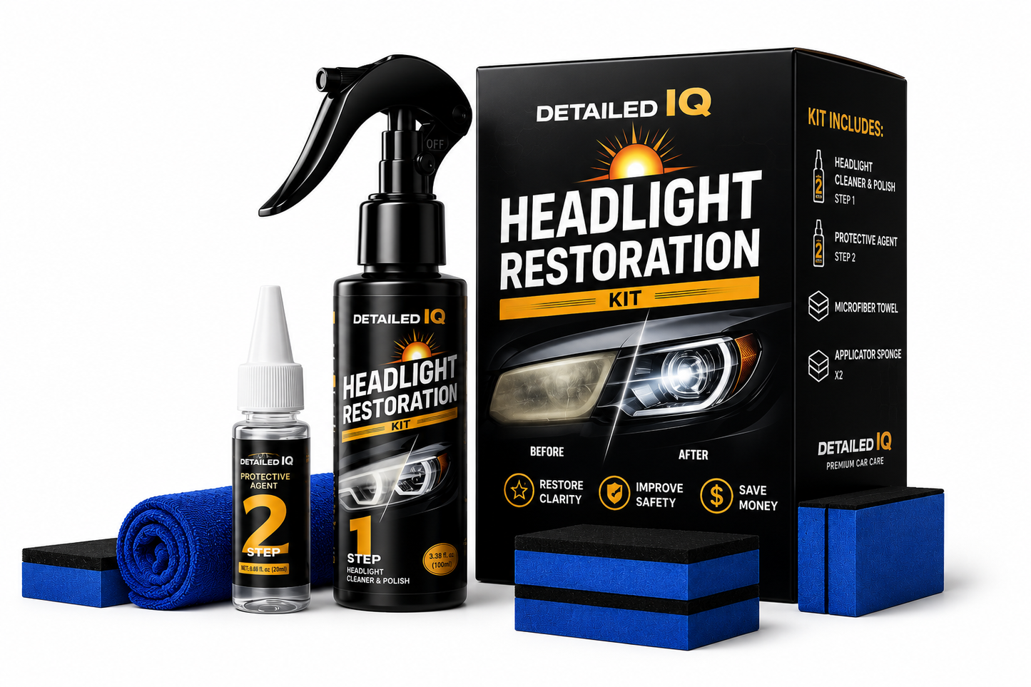 Detailed IQ™ UltraClear Headlight Restoration Kit